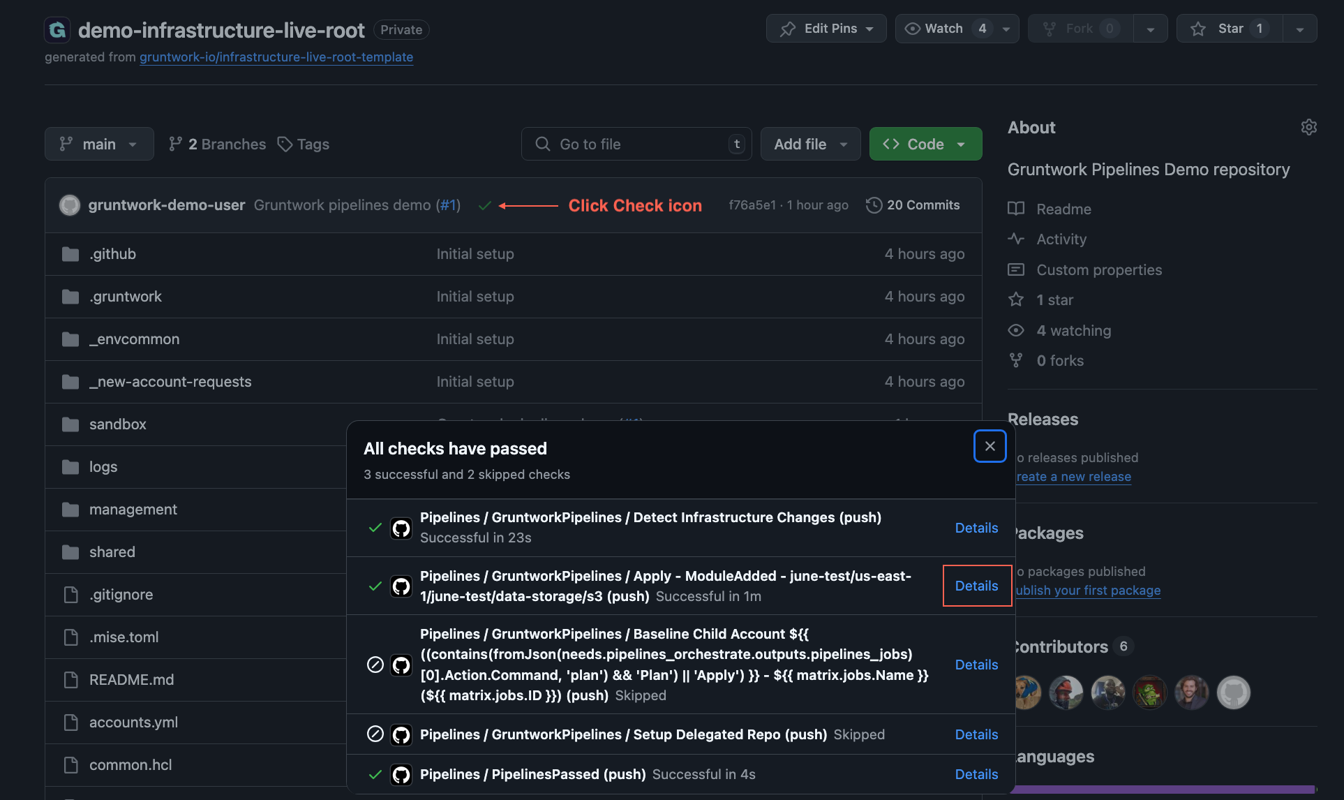 Find Pipelines Apply Logs