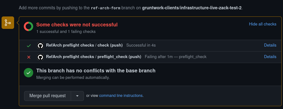 Gruntwork Reference Architecture preflight checks